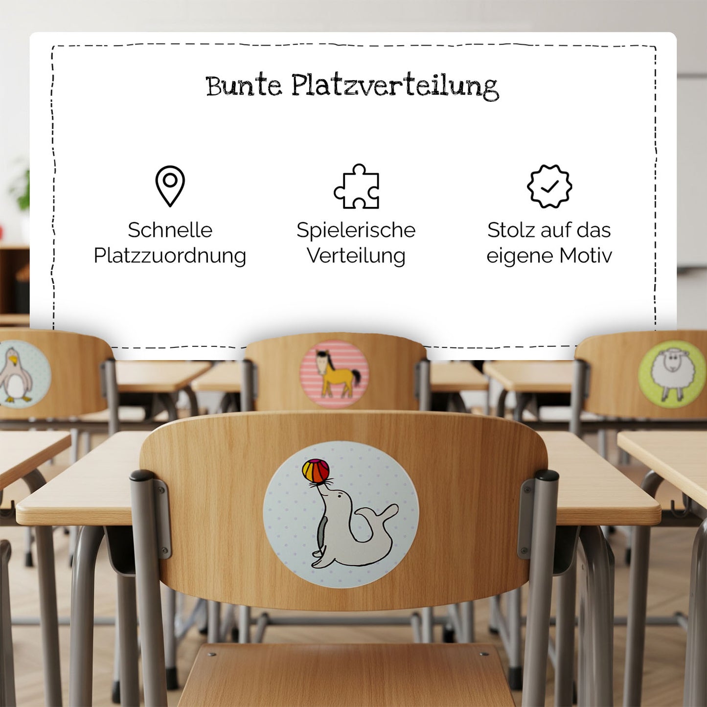 Platzbilder Sticker - 24er Set