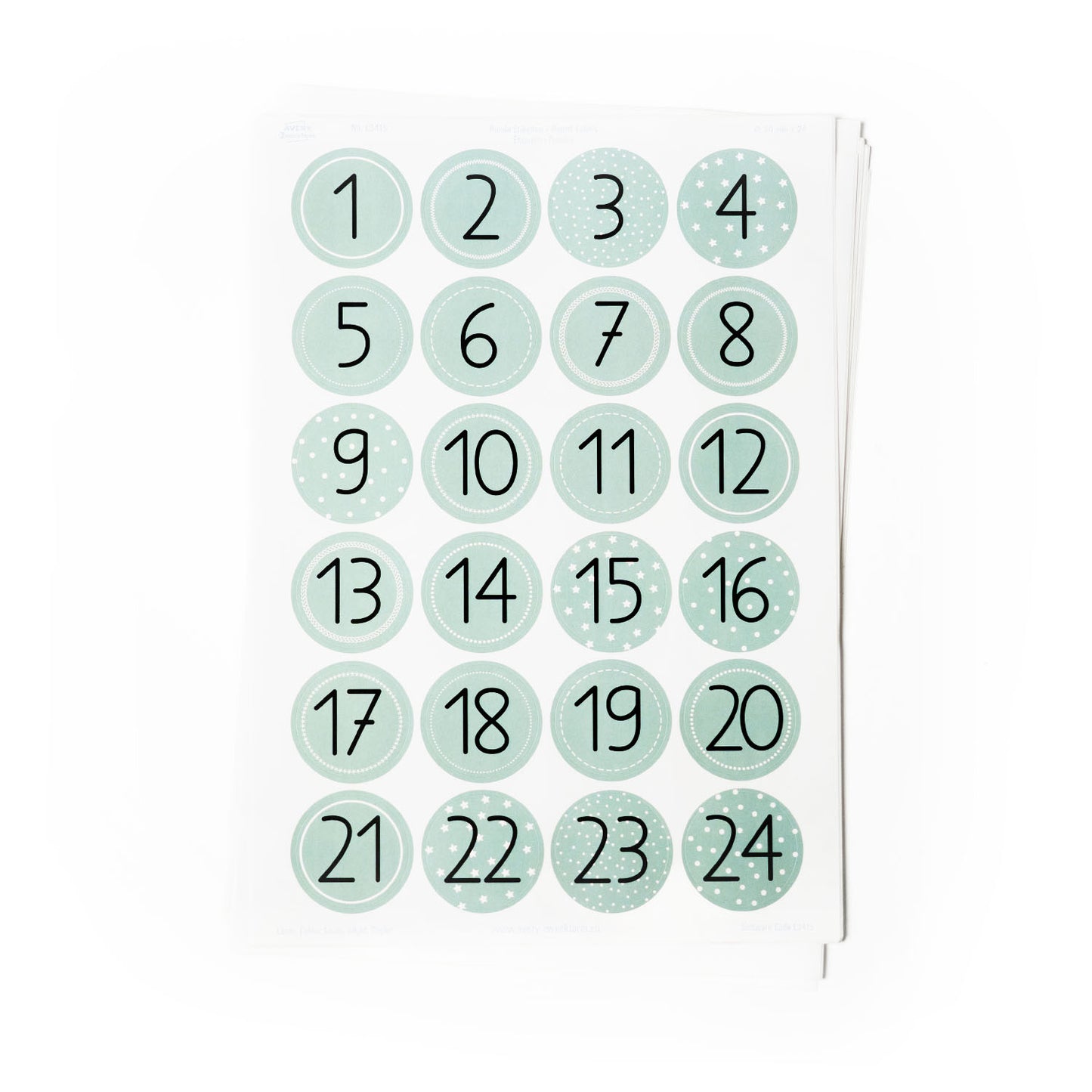 Sticker Zahlenbuttons