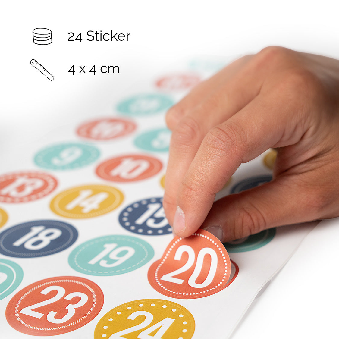 Sticker Zahlenbuttons